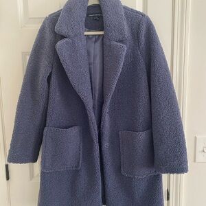 French Connection Blue Teddy Coat